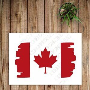 *2 for $20* Distressed Canada Flag vinyl decal sticker Handcrafted